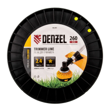 Леска для триммера Denzel звезда, 2,4ммх260м, на DIN катушке FLEX CORD - изображение 6