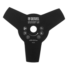 Диск для триммера Denzel 255х25.4 мм, толщина 1.6 мм, 3 лезвия - изображение 6