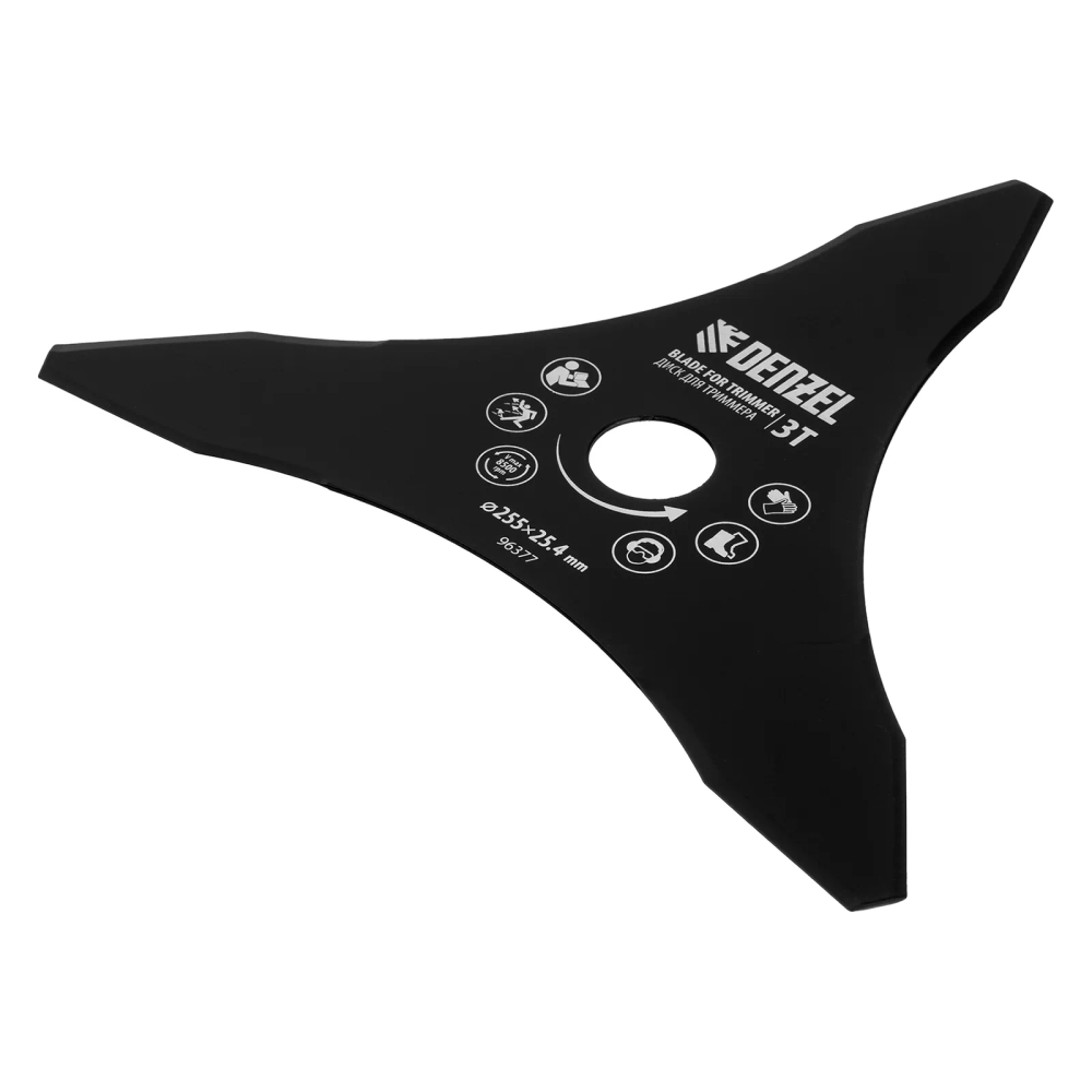 Диск для триммера Denzel 255х25,4  3 лезвия - изображение 2