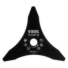 Диск для триммера Denzel 255х25,4  3 лезвия - изображение 6