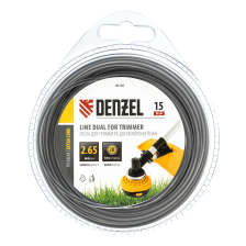 Леска для триммера Denzel двухкомпонентная круглая 2.65 мм, 15 м Extra cord - изображение 4