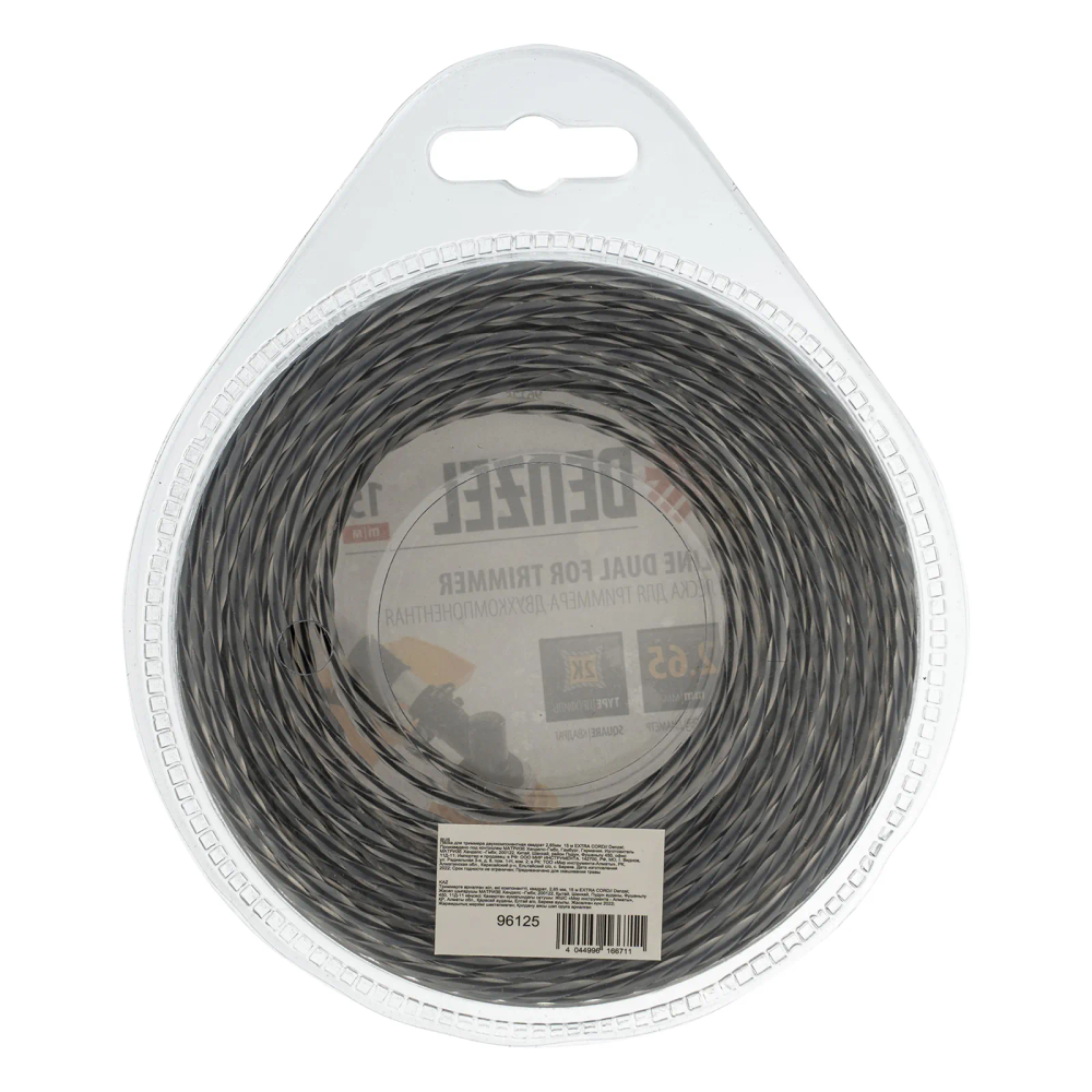 Леска для триммера двухкомпонентная Denzel квадратная 2.65 мм x 15 м Extra cord - изображение 3