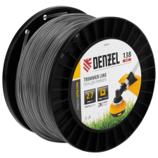 Леска для триммера Denzel двухкомпонентная квадрат, 2,7ммх138м, на DIN катушке EXTRA CORD - изображение 5
