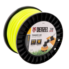 Леска для триммера Denzel квадрат, 2,7мх138м, на DIN катушке FLEX CORD - изображение 4