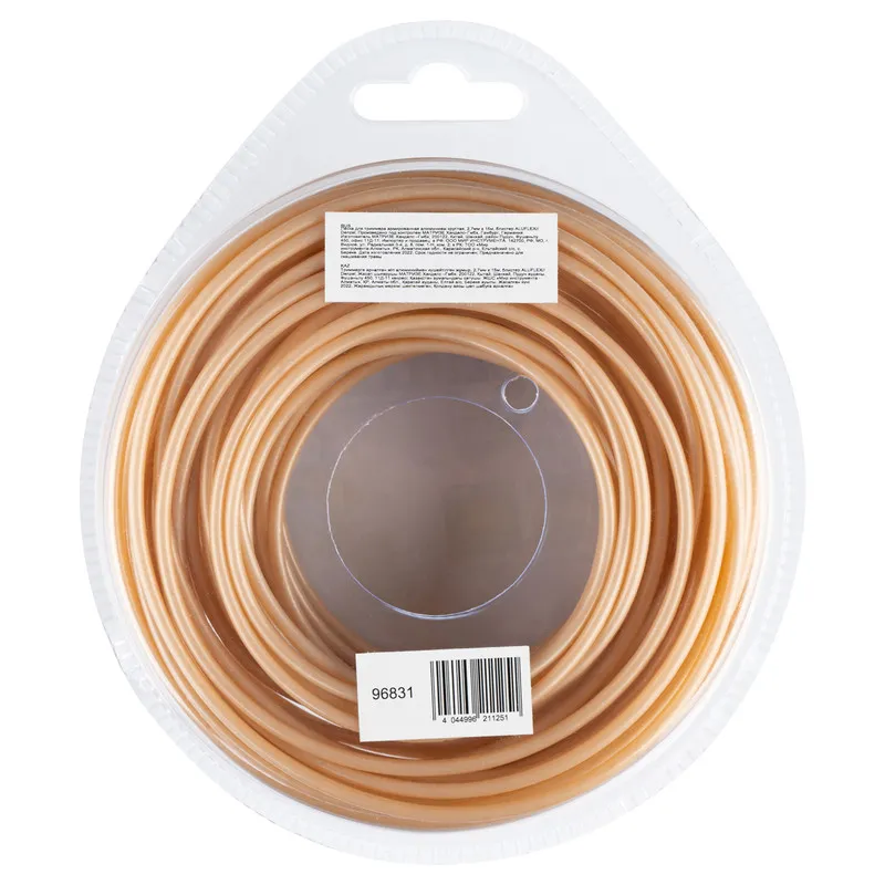 Леска для триммера Denzel армированная алюминием круглая, 2,7ммх15м, блистер ALUFLEX - изображение 3