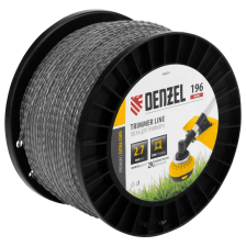 Леска для триммера Denzel двухкомпонентная витой квадрат, 2,7ммх196м, на DIN катушке EXTRA CORD - изображение 5