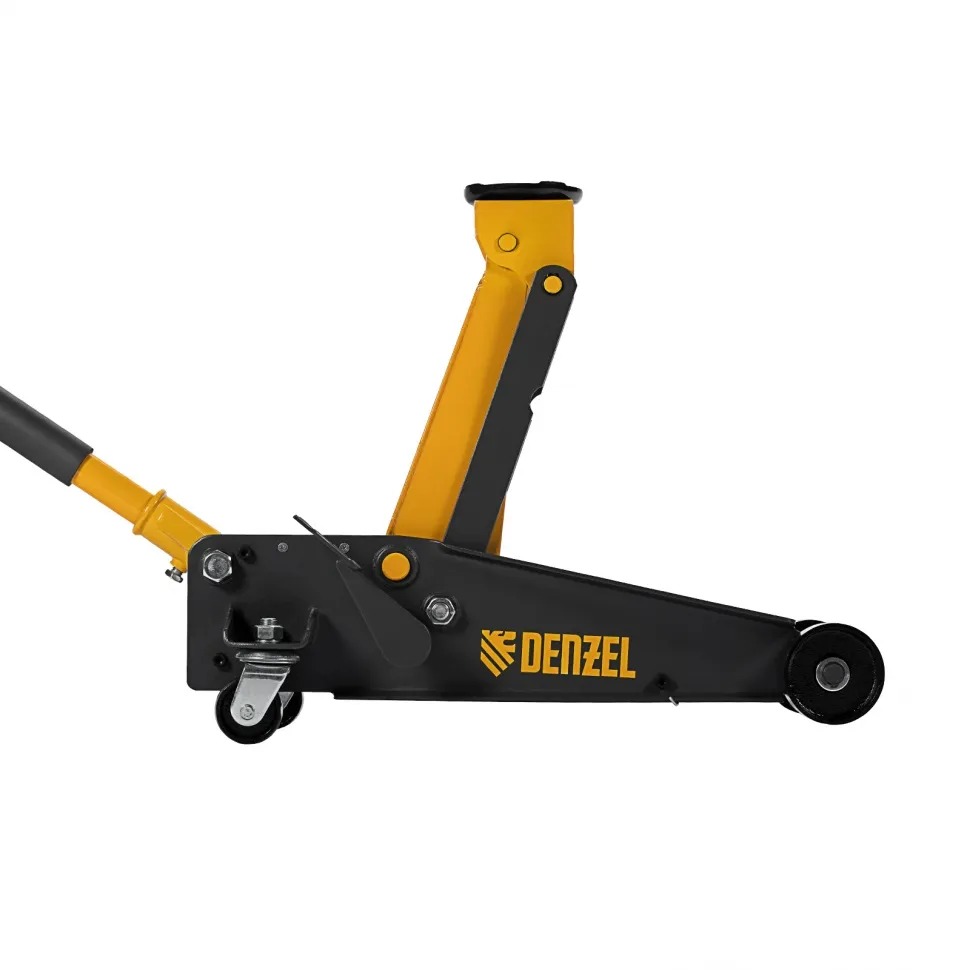 Домкрат гидравлический подкатной Denzel 3 т, с фиксатором, быстрый подъем, 135-480 мм, профессиональ - изображение 5