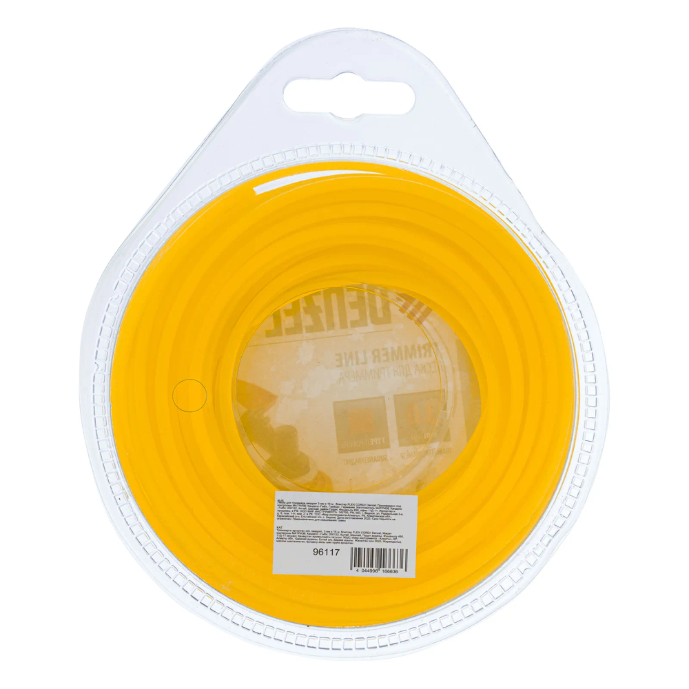 Леска для триммера Denzel квадрат 3 ммх15 м, блистер Flex cord - изображение 3