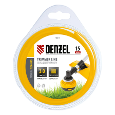 Леска для триммера Denzel квадрат 3 ммх15 м, блистер Flex cord - изображение 6