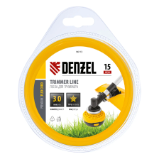 Леска для триммера Denzel звезда 3 ммх15 м, блистер Flex cord - изображение 6