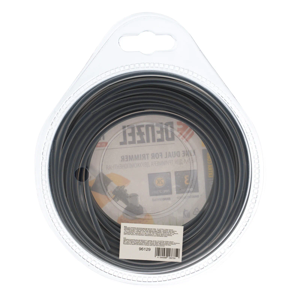 Леска для триммера Denzel двухкомпонентная круглая 3.0 мм, 15 м Extra cord - изображение 3
