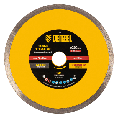 Диск алмазный Denzel супертонкий, 300х25,4 мм, горячее прессование, мокрое резание - изображение 18