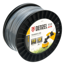 Леска для триммера Denzel двухкомпонентная квадрат, 3,0ммх111м, на DIN катушке EXTRA CORD - изображение 5