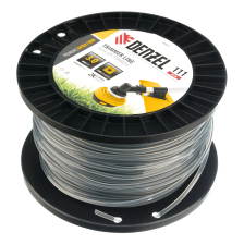 Леска для триммера Denzel двухкомпонентная квадрат, 3,0ммх111м, на DIN катушке EXTRA CORD - изображение 6