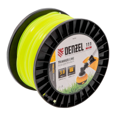 Леска для триммера Denzel квадрат, 3,0ммх111м, на DIN катушке FLEX CORD - изображение 4