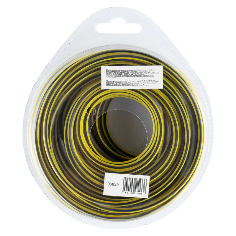 Леска для триммера Denzel двухкомпонентная квадратная, 3,0ммх12м, блистер SkyCutter - изображение 3