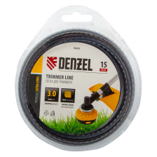 Леска для триммера Denzel двухкомпонентная зубчатый квадрат, 3,0ммх15м, блистер EXTRA CORD - изображение 3