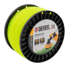 Леска для триммера Denzel витой квадрат, 3,0ммх163м, на DIN катушке FLEX CORD - изображение 4