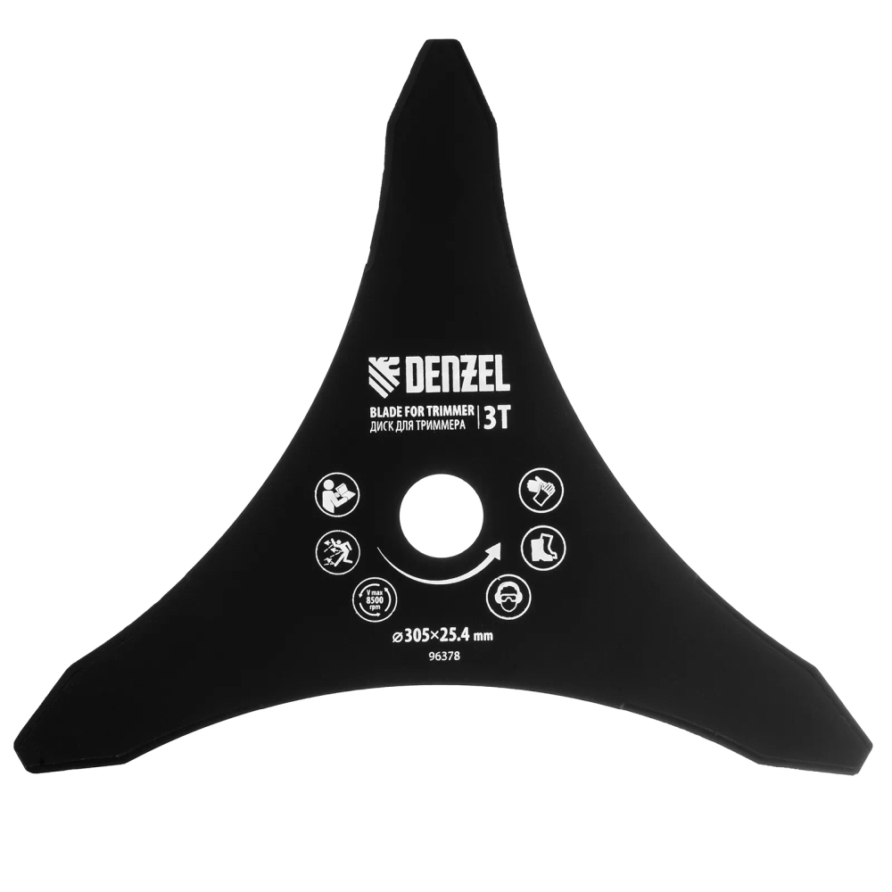 Диск для триммера Denzel 305х25,4   3 лезвия