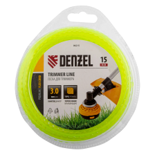 Леска для триммера Denzel зубчатый квадрат, 3ммх15м, блистер FLEX CORD, - изображение 3