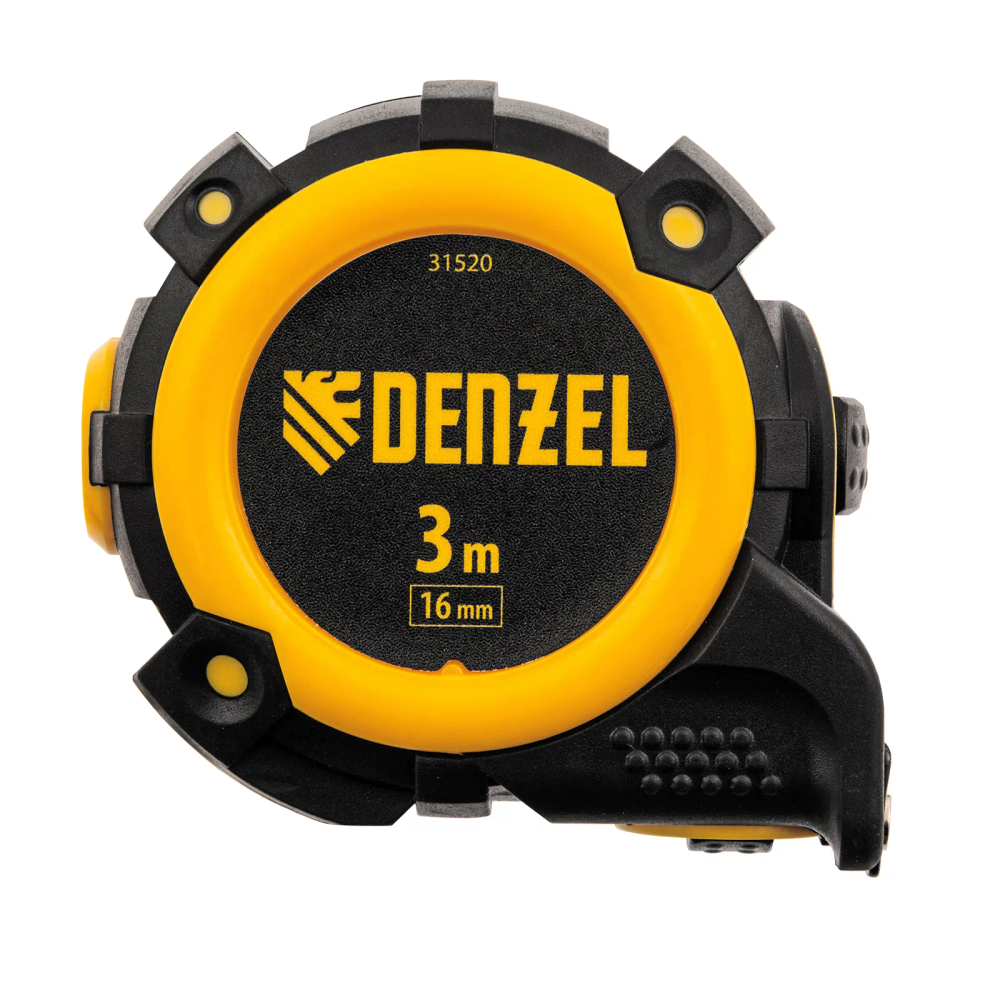 Рулетка Denzel 3мх16мм, автоматич. фиксац., нейлон. покрытие, магнит. зацеп, двухстор. разметка - изображение 3