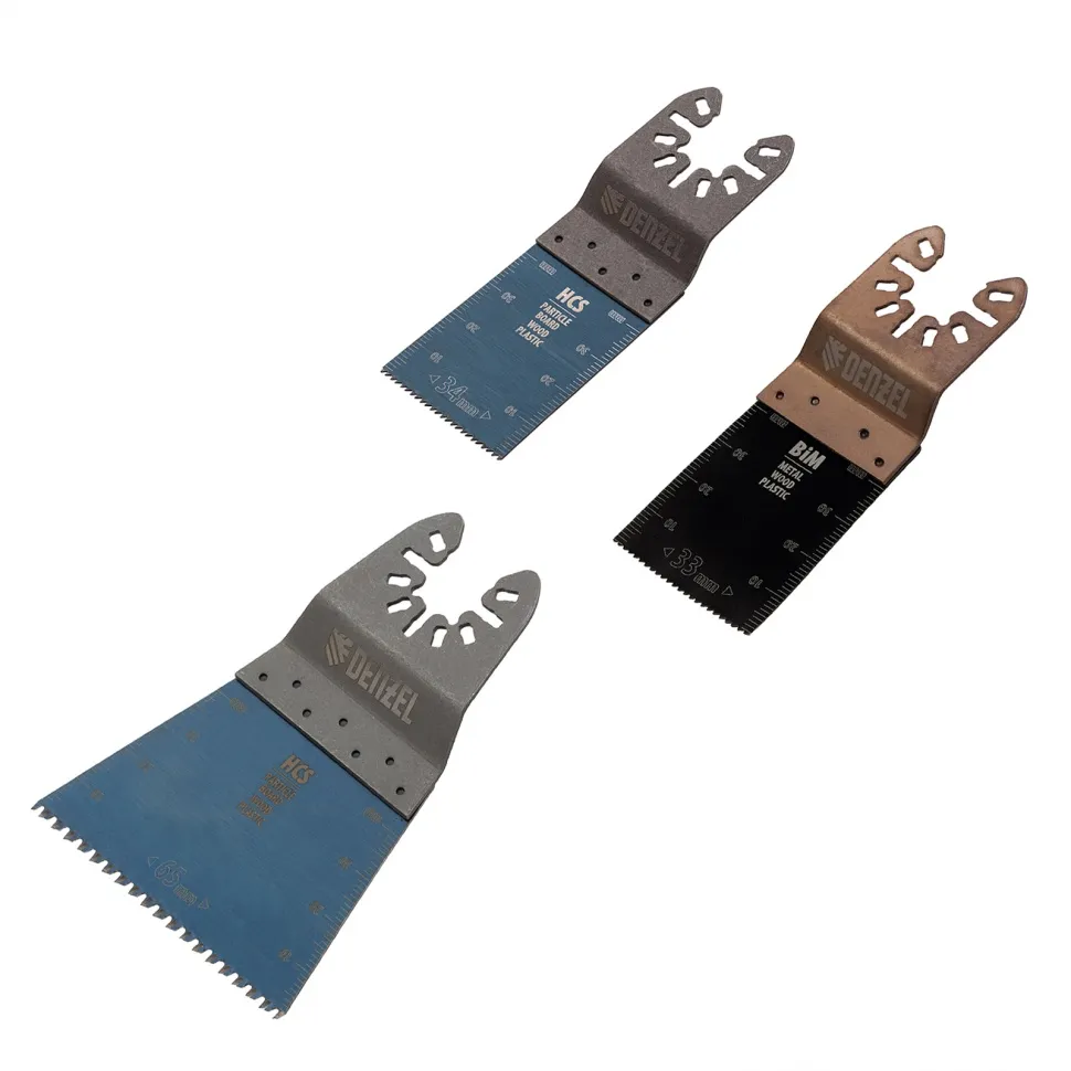 Набор насадок для МФИ Denzel по дереву и металлу, 3 шт