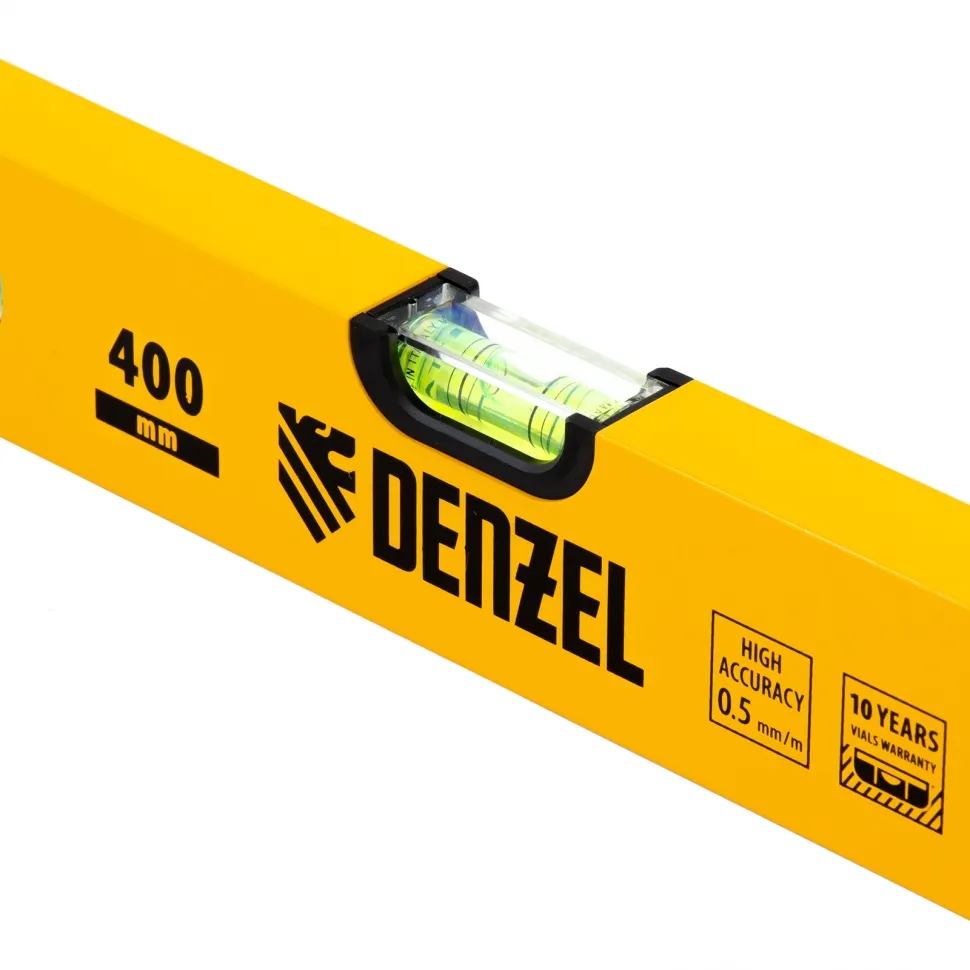 Уровень алюминиевый Denzel 400 мм, фрезерованный, 3 глазка - изображение 3