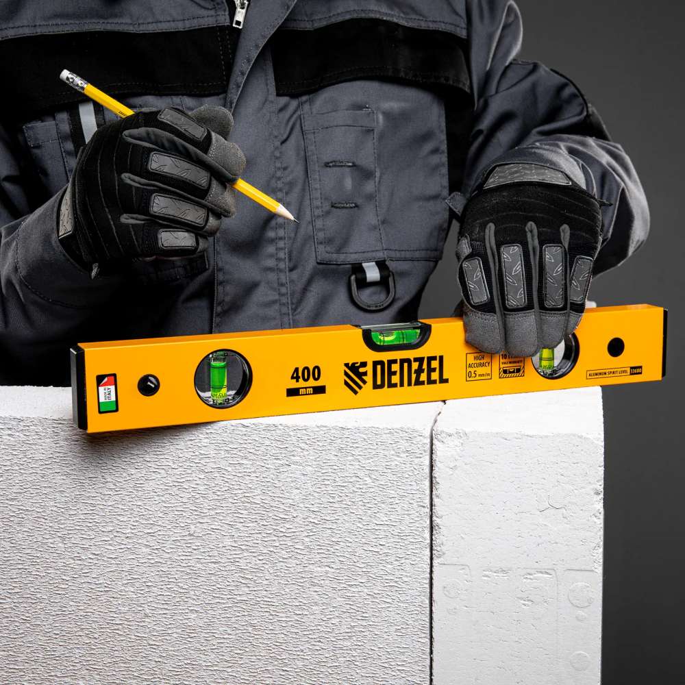 Уровень алюминиевый Denzel 400 мм, фрезерованный, 3 глазка - изображение 6