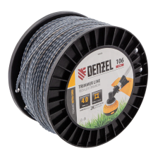 Леска для триммера Denzel двухкомпонентная витой квадрат, 4,0ммх106м, на DIN катушке EXTRA CORD - изображение 4