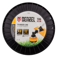 Леска для триммера Denzel двухкомпонентная витой квадрат, 4,0ммх106м, на DIN катушке EXTRA CORD - изображение 6