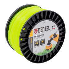 Леска для триммера Denzel звезда, 4,0ммх93м, на DIN катушке FLEX CORD - изображение 4