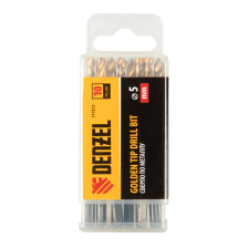 Сверло по металлу Denzel 5 мм, HSS-Tin, Golden Tip, 10 шт. - изображение 10