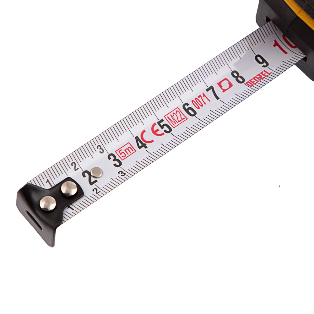 Рулетка Denzel 5мх19мм, двухкомп. корпус, кнопка-пауза - изображение 7