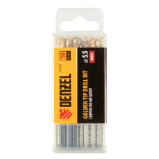 Сверло по металлу Denzel 5,5 мм, HSS-Tin, Golden Tip, 10 шт. - изображение 10