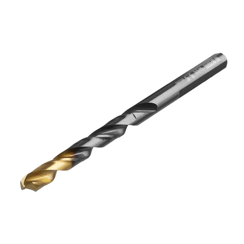 Сверло по металлу Denzel 5,5 мм, HSS-Tin, Golden Tip, 10 шт. - изображение 2