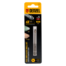 Сверло по керамической плитке Denzel 5 мм, крестовая пластина, шестигранный хвостовик - изображение 7