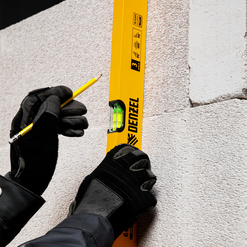 Уровень алюминиевый Denzel 600 мм, фрезерованный, 3 глазка - изображение 7