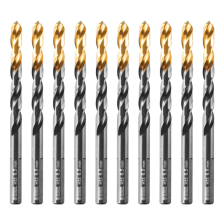 Сверло по металлу Denzel 6,5 мм, HSS-Tin, Golden Tip, 10 шт. - изображение 6