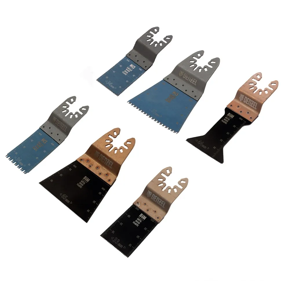 Набор насадок для МФИ Denzel по дереву и металлу, 6 шт