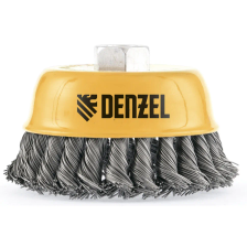 Щетка для УШМ Denzel 75 мм Чашка, крученая нержавеющая проволока 0.5 мм, М14 Denzel - изображение 2