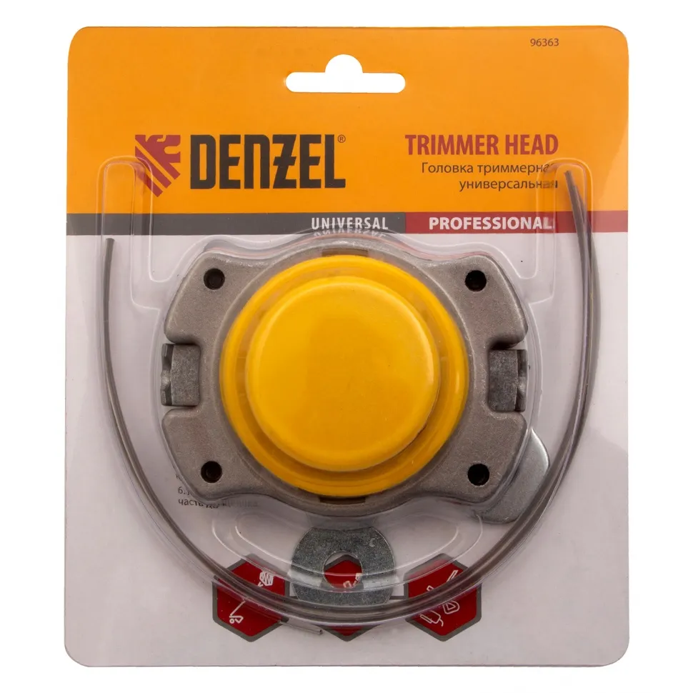 Головка триммерная универсальная алюминий Denzel шайба 8 мм, 10 мм - изображение 5