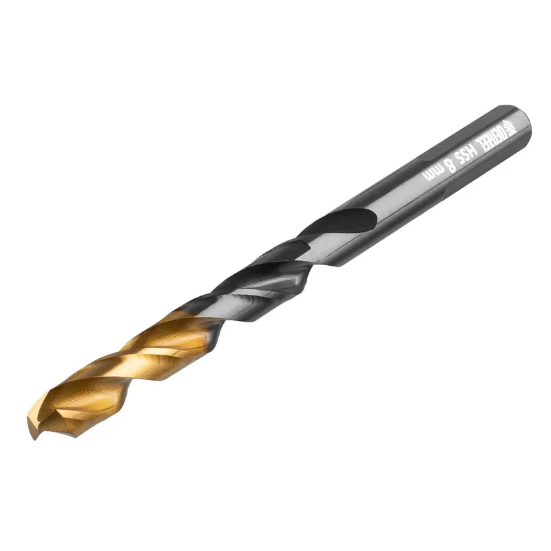 Сверло по металлу Denzel 8 мм, HSS-Tin, Golden Tip, 8 шт. - изображение 2