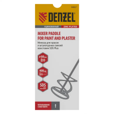 Миксер для красок и штукатурных смесей Denzel 80х400 мм, оцинкованный, хвостовик SDS Plus - изображение 7
