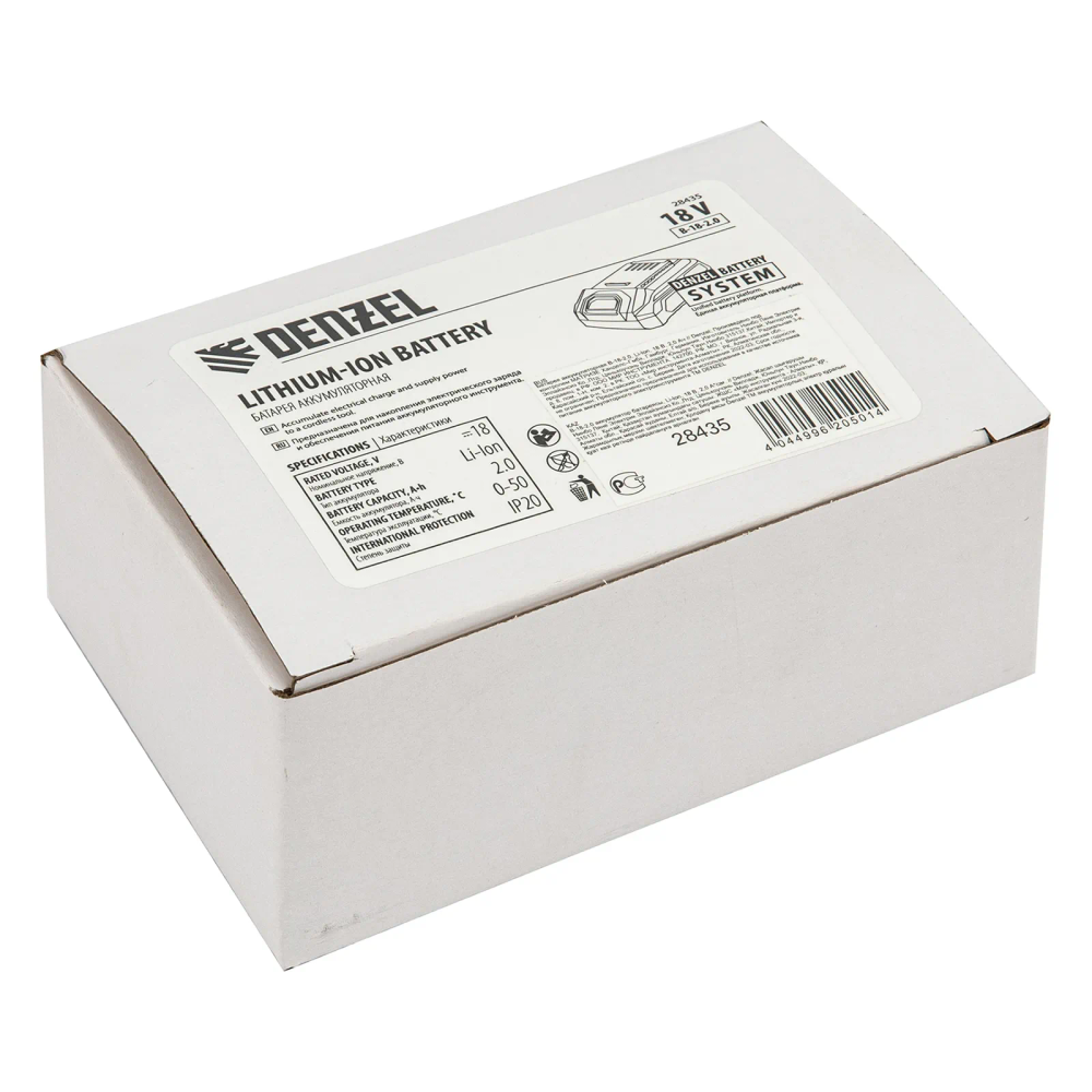 Батарея аккумуляторная Denzel B-18-2.0, Li-Ion, 18 В, 2,0 Ач - изображение 7