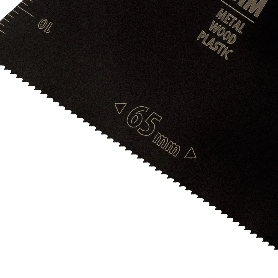 Насадка для МФИ Denzel режущая прямая, BiM, по металлу и дереву, 65 x 1.2 мм, мелкий зуб - изображение 5