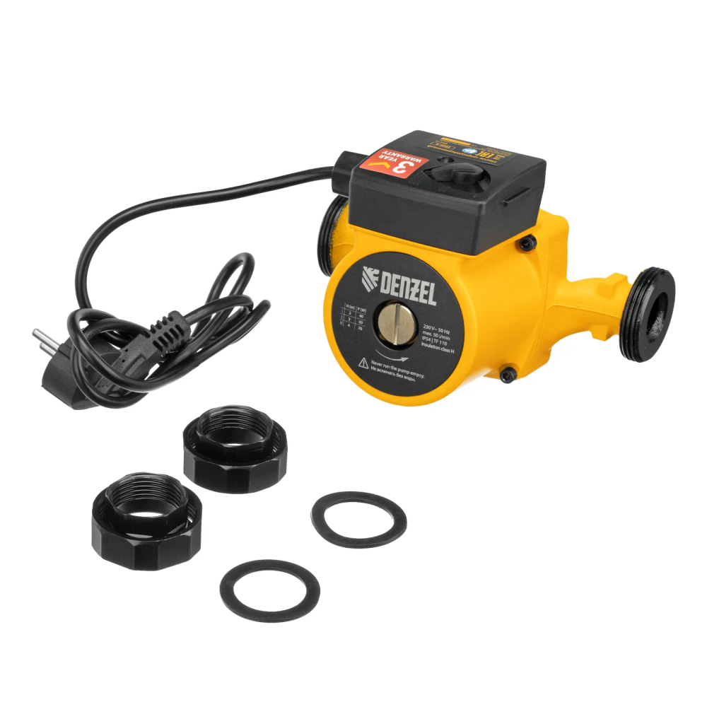 Циркуляционный насос Denzel CP25-4, напор 4 м, 50 л/мин, 1 м кабель, монт. длина 180 мм - изображение 22