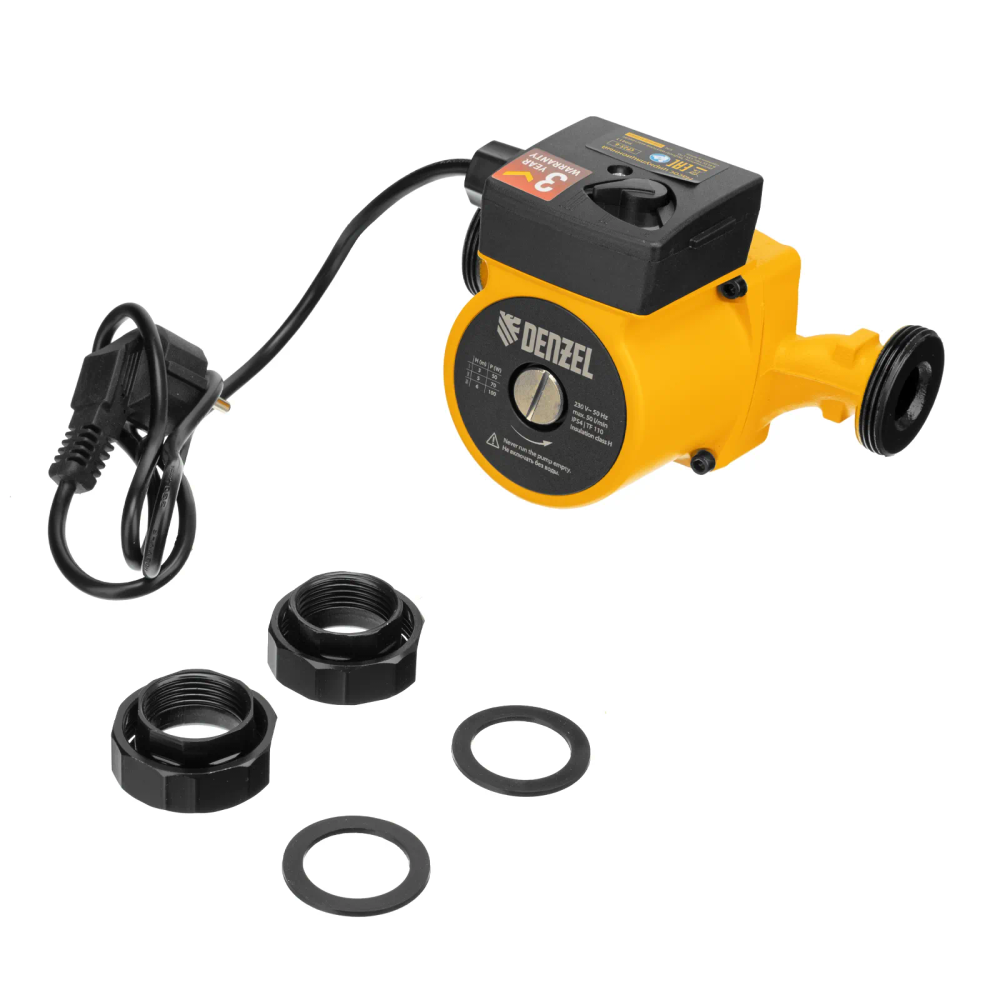 Циркуляционный насос Denzel CP25-6, напор 6 м, 50 л/мин, 1 м кабель, монт. длина 180 мм - изображение 11