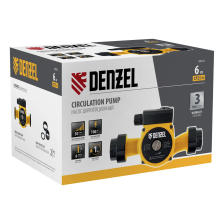 Циркуляционный насос Denzel CP25-6, напор 6 м, 50 л/мин, 1 м кабель, монт. длина 180 мм - изображение 25