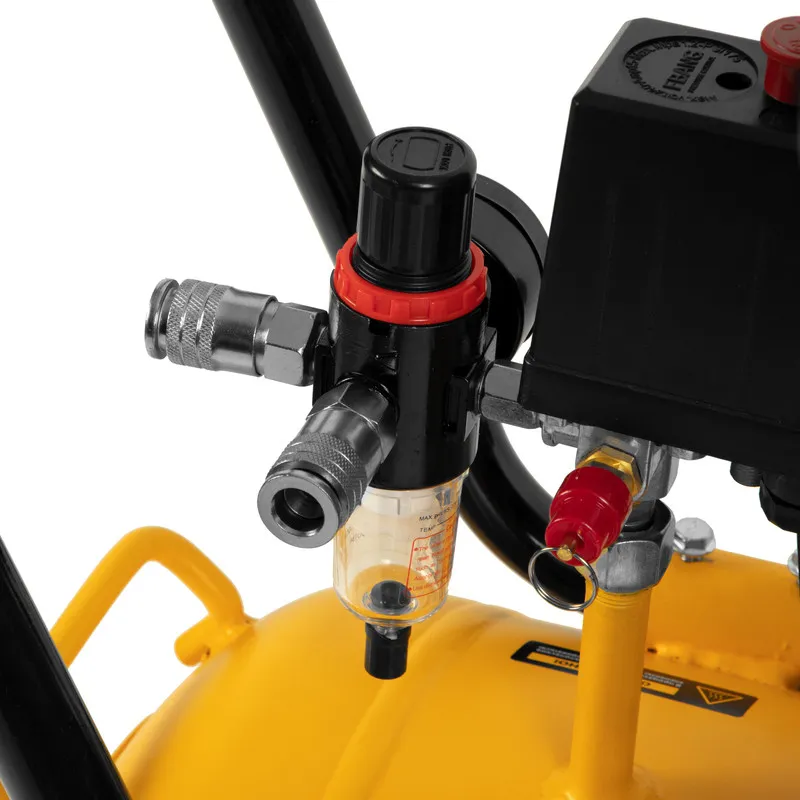 Компрессор безмасляный малошумный Denzel DLS 2200/50, 2200 Вт, 2x1100, 50 л, 380 л/мин - изображение 6