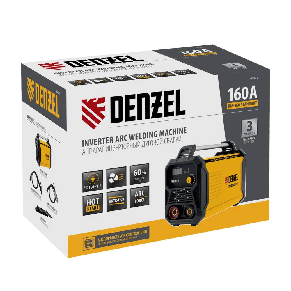 Сварочный инвертор Denzel DM-160 Standart, 160 А, ПВ 60% - изображение 16